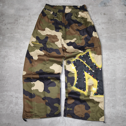 CAMO 'NY' YELLOW SWEATPANTS